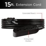 UltraPro 15 Ft Power Strip with 3 Outlets