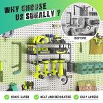 SUNALLY Heavy Duty Tool Organizer with Drill Holders
