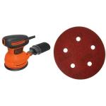 BLACK+DECKER 5-Inch Random Orbit Sander & 100 Grit Sandpaper