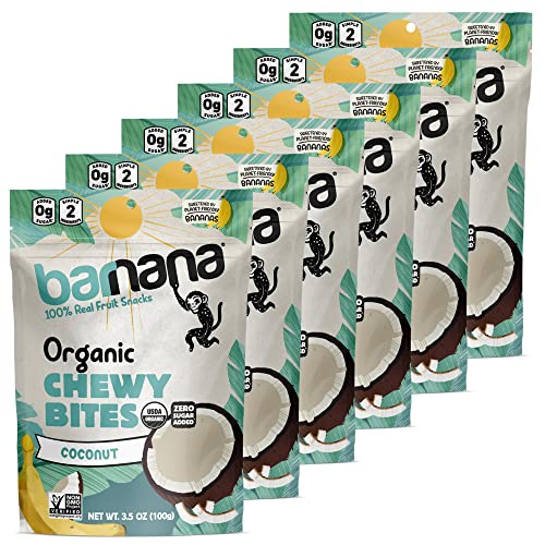 Organic Coconut Banana Bites - Healthy Snack 6-Pack