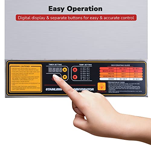 55L Commercial Stainless Steel Food Dehydrator - 10 Tray