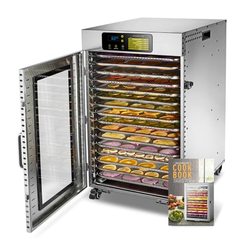 NOPAARD 16-Tray Commercial Food Dehydrator - Stainless Steel