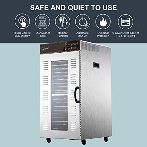 2000W NutriChef Electric Food Dehydrator - Multi-Tier Dryer