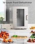ROVRAk 16-Tray Food Dehydrator with Timer & Overheat Protection