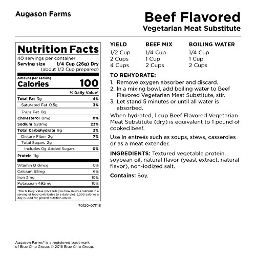 Augason Farms Vegetarian Beef Flavor - 2.5 lbs