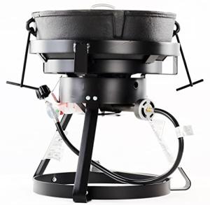 Portable Propane Outdoor Cooker with Cast Iron Pot