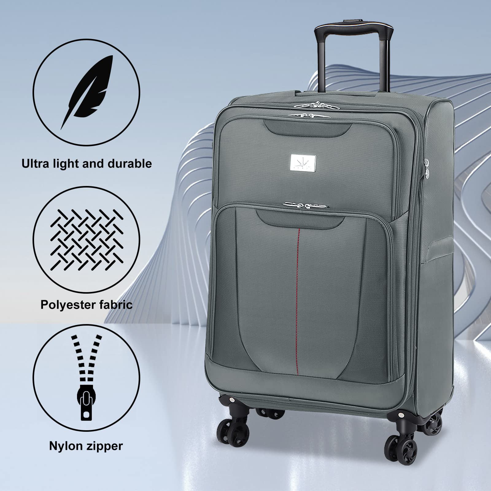 Verdi 20" Expandable Softside Luggage with Spinner Wheels
