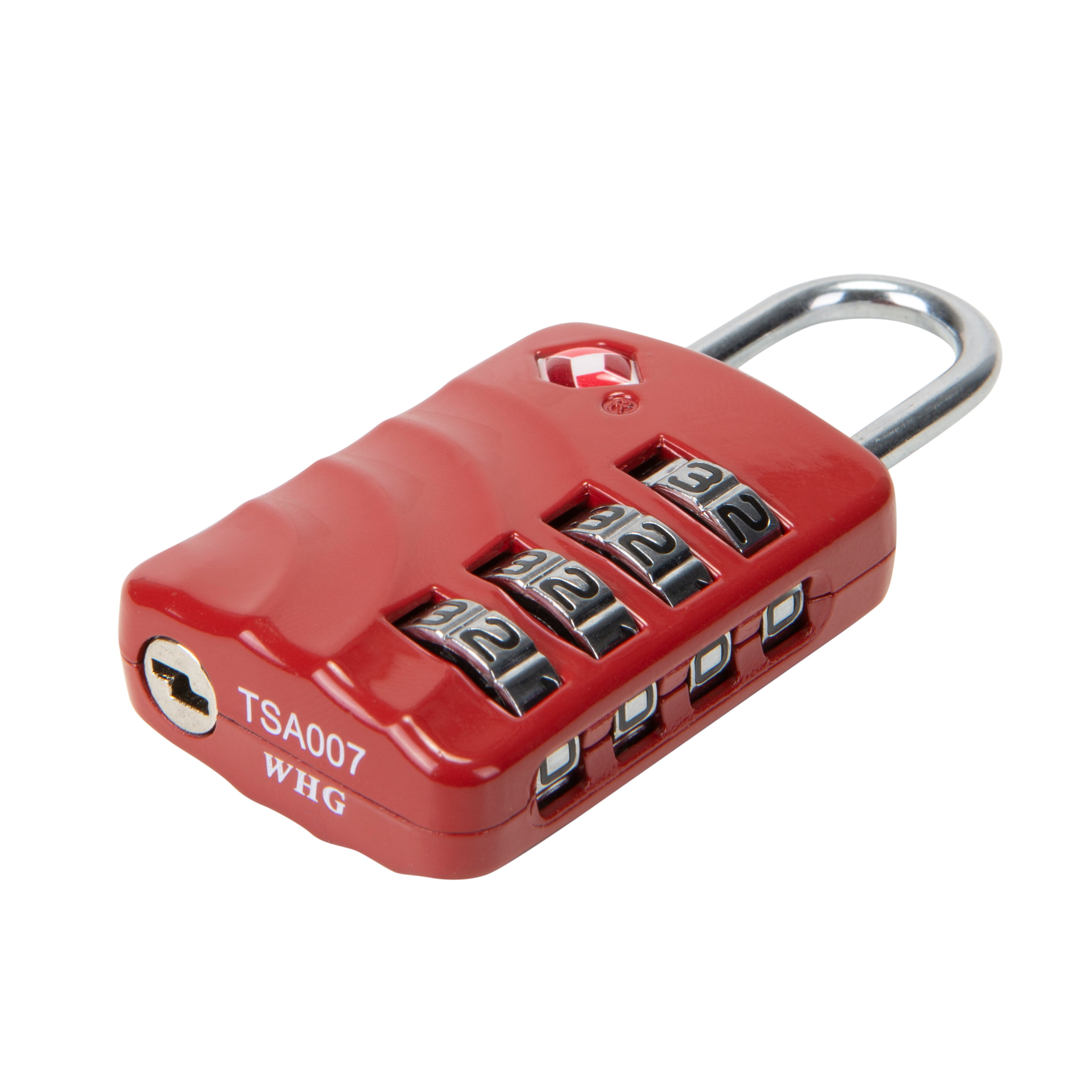 Red TSA-approved Luggage Lock with 4 Dials
