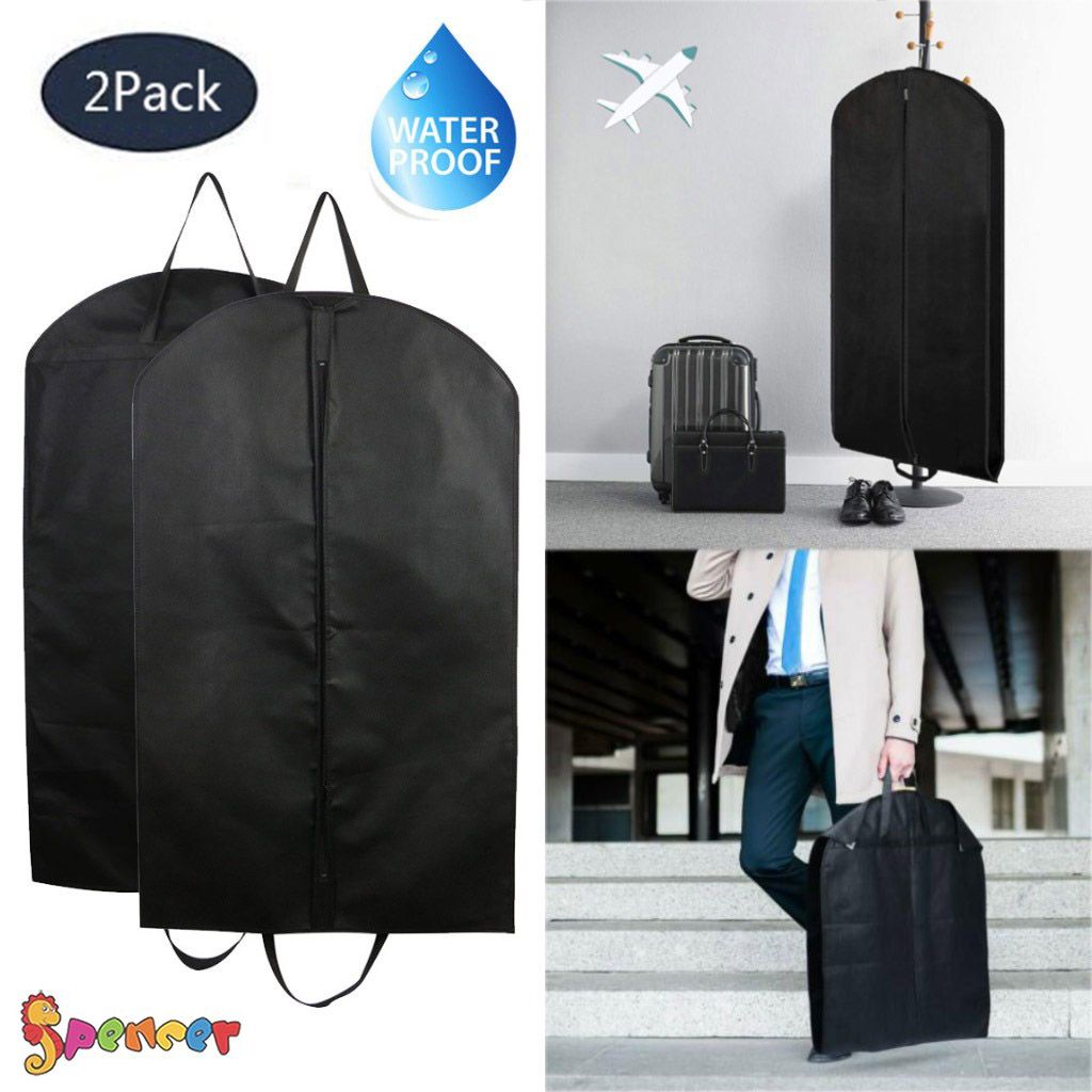 2 Pack Spencer Black Garment Bags