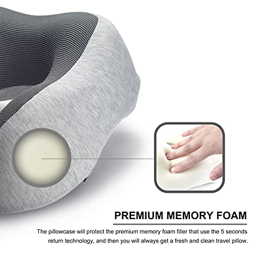 Memory foam travel pillow set with accessories
