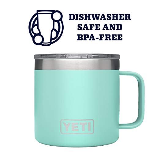 YETI Rambler 14 oz Seafoam Mug with Lid