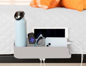 Squirrel Gray Bedside Perch with Charging Port