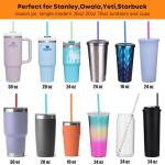 12-Pack Colorful Reusable Straws for YETI Tumblers