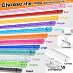 12-Pack Colorful Reusable Straws for YETI Tumblers