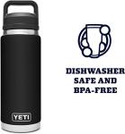 YETI Rambler 737ml Stainless Steel Chug Bottle - Black