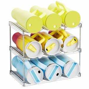 Stackable Water Bottle Organizer for Yeti & Tumblers