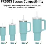 Flexible 6-Pack Straws for Yeti & Stanley Cups