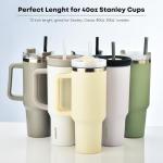 6 Pack Black Reusable Straws for Yeti Tumblers