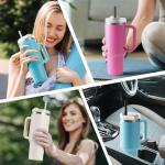 6 Pack Black Reusable Straws for Yeti Tumblers