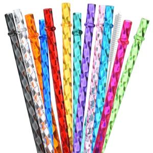 12-Pack Colorful Reusable Straws for YETI Tumblers