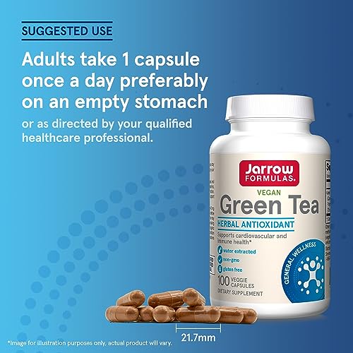 Jarrow Formulas, Green Tea, 500 mg, 100 Veggie Caps