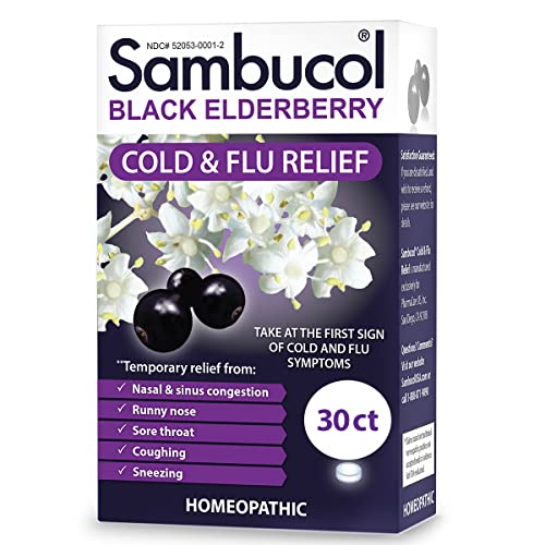 Black Elderberry Cold and Flu Relief Tablets, 30 Count