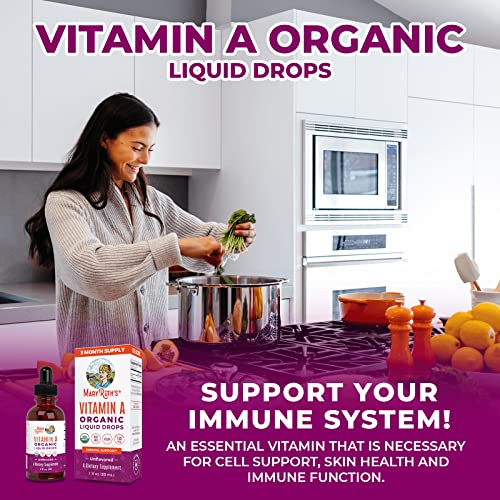 MaryRuth's Organic Vitamin A Drops | Immune & Eye Health