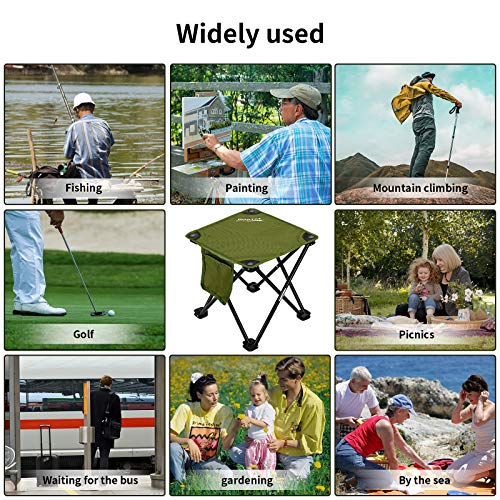Roptat Lightweight Portable Folding Camping Stool - 2 Pack