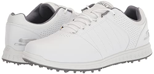 Skechers Men's Pivot Spikeless Golf Shoe - White/Grey