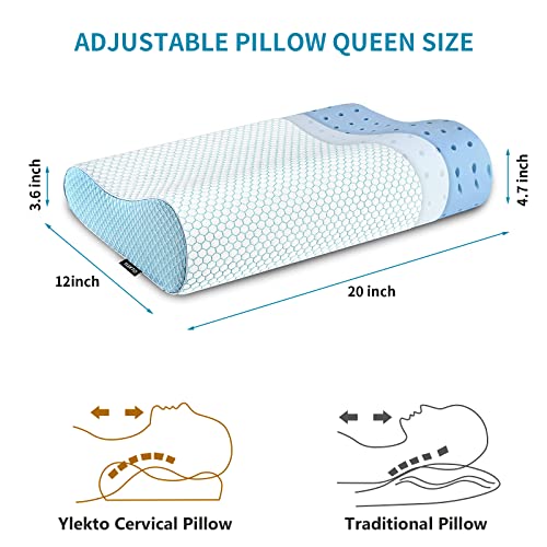 Queen Size Memory Foam Neck Pillow in Colors