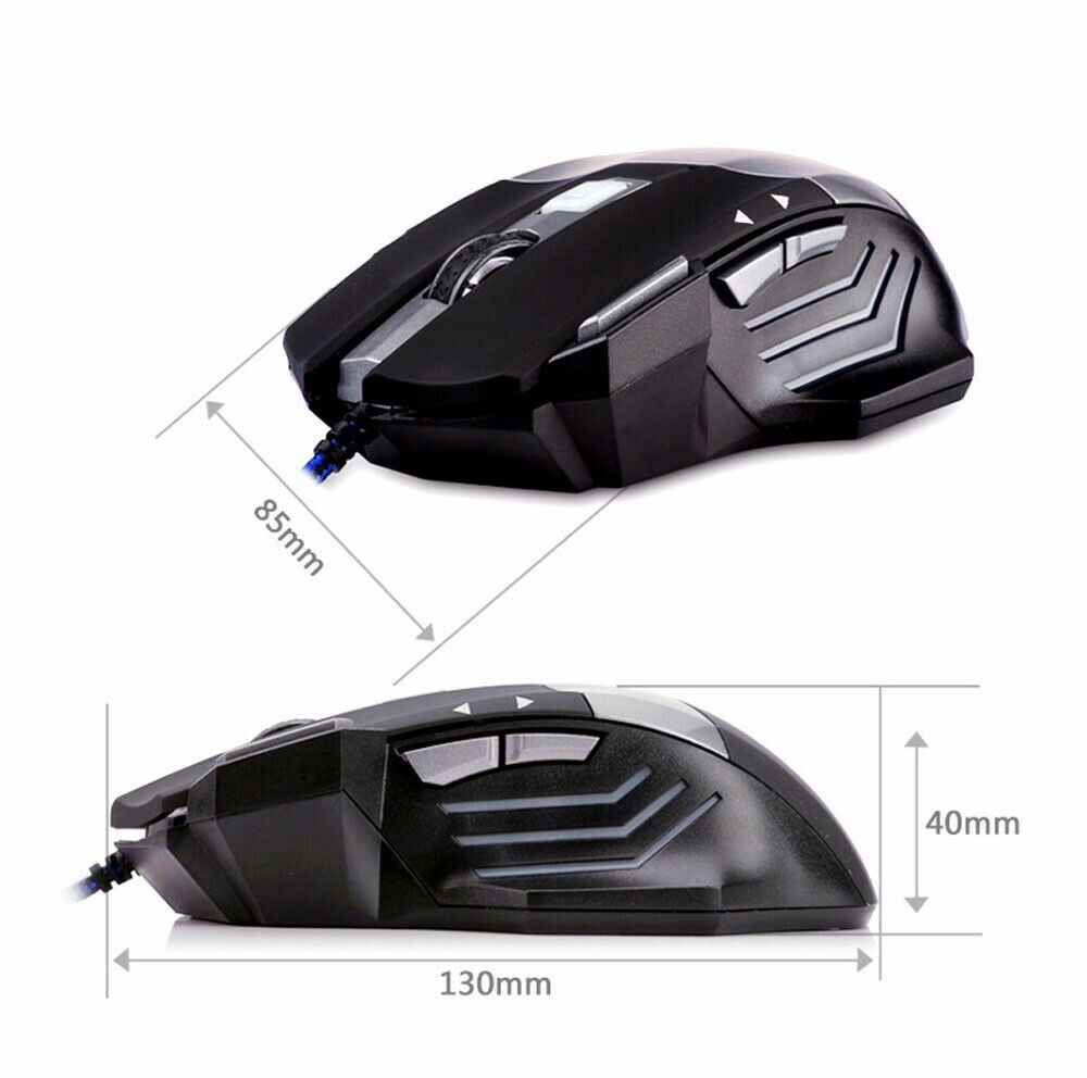 LED Wired Gaming Mouse with 7 Buttons