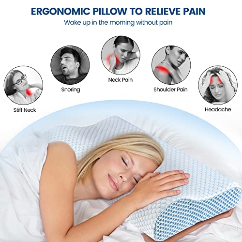 Ergonomic Memory Foam Neck Support Pillow