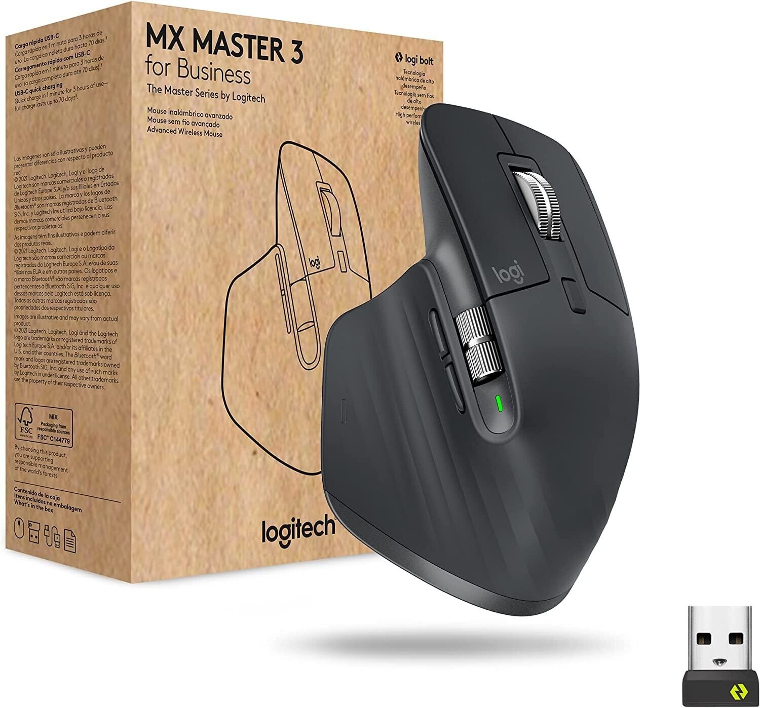 Logitech MX Master 3 Business Mouse - Graphite