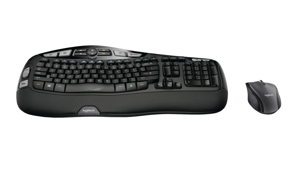 Logitech Full-Size Ergonomic Wireless Keyboard and Mouse