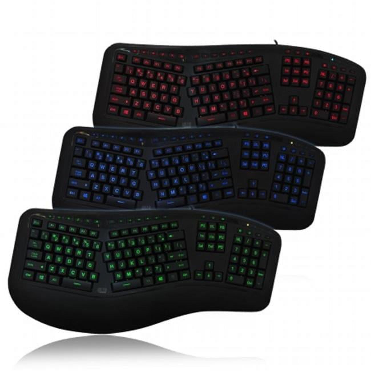 Tru-Form 150 Colorful Ergonomic Backlit Keyboard