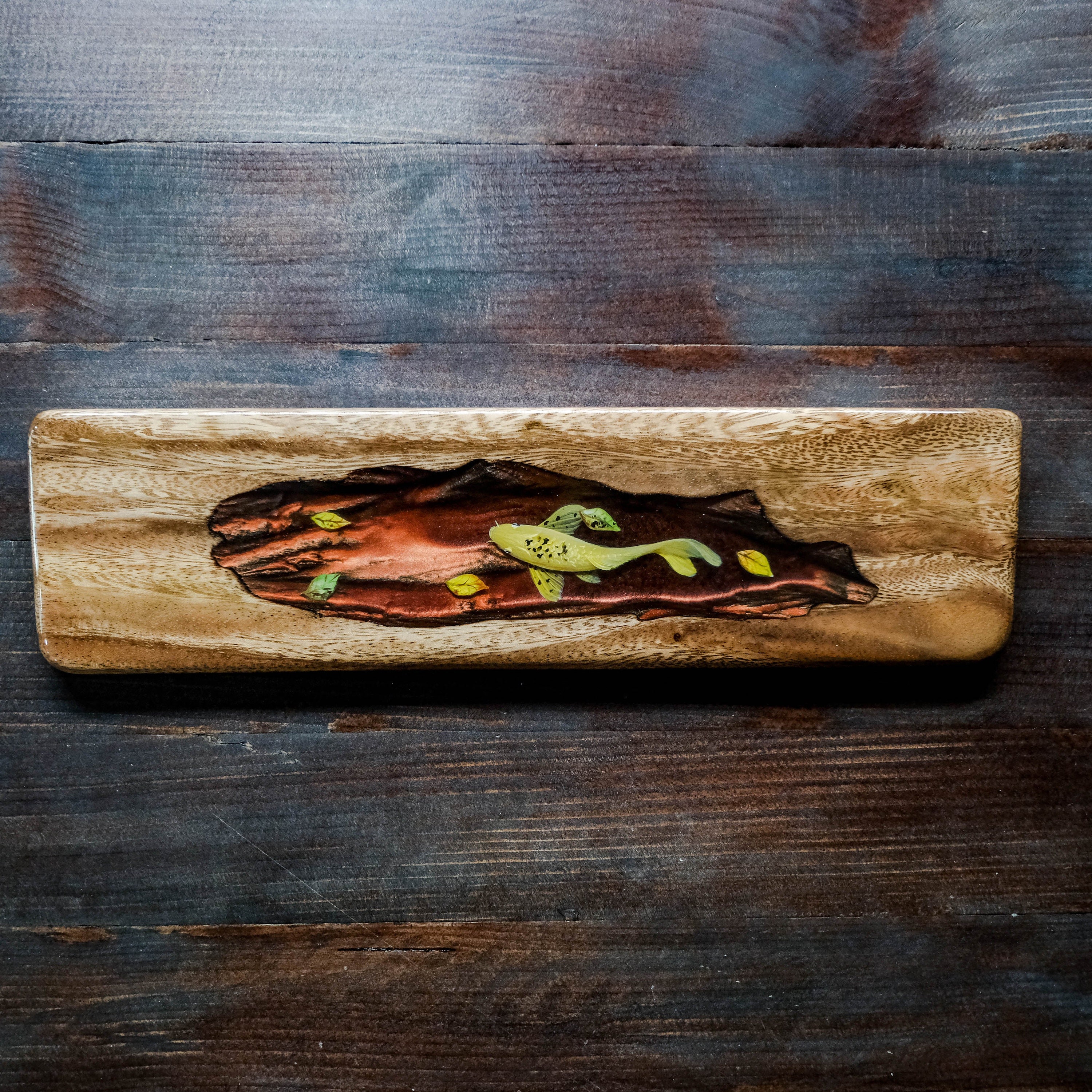 Koi Pond Resin Keyboard and Mouse Wrist Rest