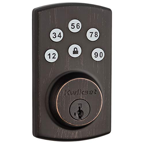 Kwikset Powerbolt Keyless Electronic Door Lock 5-Button Keypad, With Keyed Entry Deadbolt, Featuring SmartKey Security Re-Key Technology in Venetian Bronze