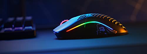 Glorious Gaming - Model O Wireless RGB Mouse with Lights 69 g Superlight Mouse Honeycomb Mouse (Matte White Mouse)