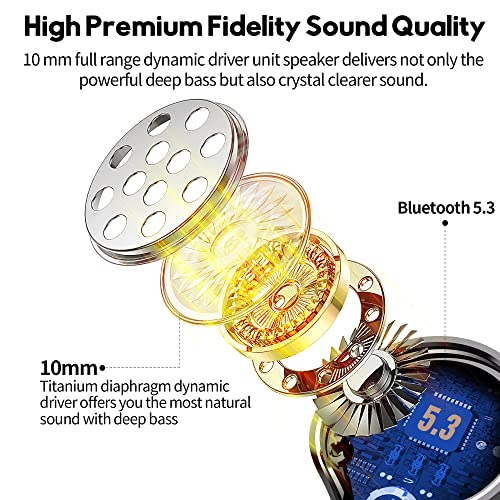 Premium Bluetooth Wireless Earbuds, Deep Bass Stereo Headset