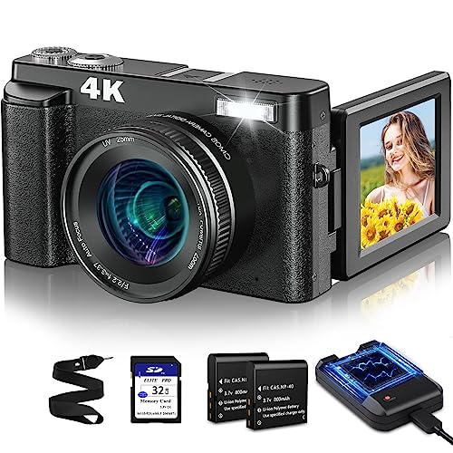 Compact 4K Camera with Autofocus and 16X Zoom