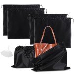 Stylish Black Polyester Dust Bags for Handbags