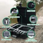 INNVO Drone Case for DJI Mini 3 or 4 Pro Fly More Combo, Hard Plastic Waterproof Shockproof Dust-proof Easy for Organize Storage Transport When Traveling Camping and Outdoor Use, Black