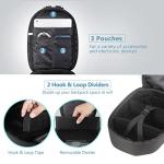 JSVER Carrying Case For DJI Mini Waterproof Shockproof Backpack Case Compatible with DJI Mini/Air/Mavic 1/AVATA Remote & Smart Controller, Propellers, Battery and Accessories