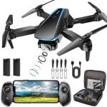 Oddire Drone with Camera - Drones for Adults, with 2 Batteries, Carrying Case, Propellers, 1080P HD Foldable Drone with Stable Hover, Trajectory Flight, Gravity Control, One Key Take Off/Land, 3D Flip