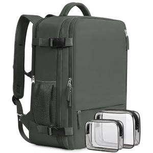 Olive Green Waterproof Travel Backpack for Laptops