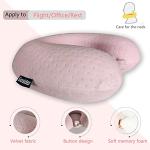 Gosider U-Shape Travel Neck Pillow - Pink Memory Foam