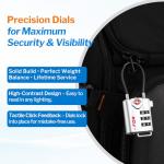 TSA Approved Cable Luggage Locks with Combo Key
