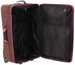 Rockland Vara Pink Leopard Luggage Set - 3 Pieces