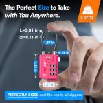 TSA Approved Cable Luggage Locks with Combo Key