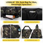 LONALIA 55L Camo Heavy Duty Duffle Bag